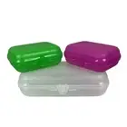 Tupperware Oyster Hinged Packables Container Set of 3 White, Purple NEW