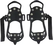 [HANABASS] 1 Pair Mountaineering Covers Anti- Ice Grippers Portable Ice Gripper Ice Traction Cleats Anti Shoe Grips Walking Anti Cleats Metal Shoe Spikes Ice Climbing