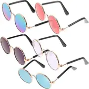 Kisangel Unique Pet Dog Sunglasses 5pcs Fashion Eyewear Dog Goggles Sun Protection for Photography