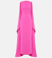 [Solace London] Solace London Kaila caped crêpe gown UK 4 pink