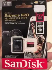 SanDisk Extreme PRO microSDXC 128GB with adapter 4K 200MB/s GENUINE Guaranteed