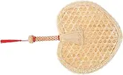 HYTROVE Straw Hand Fan Hand Woven Hand Woven Fan Summer Handheld Fan Chinese Style Handmade Fan