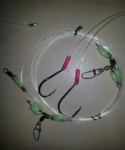 4 X OFFSHORE ULTIMATE II RIGS LUMO JAPAN 100LB HOOKS 6/0 BEAK & 7/0 CIRCLE