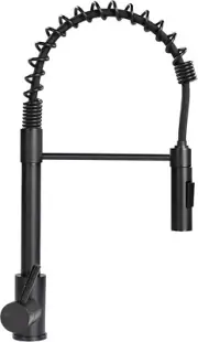 Lippert 2021090598 Coiled Pull-Down Faucet - Black Matte (1009.6005) (R)