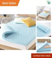 Durable 3-Inch Egg Crate Memory Foam Topper with Cooling Gel - Queen Size