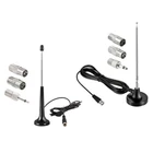 High Gains Telescopic Antennas DAB FM Antennas FM Radio Antennas with 3 Adapters