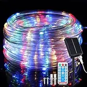 Solar Rope Lights Outdoor, 72FT 200 LED Solar Powered Fairy Lights 8 Modes Solar String Light Decoration for Patio Wedding Stairs,Fence, Garden Swimming Pool Trampoline