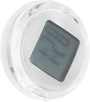 HEALEEP Self Adhesive Motorcycle Digital Dashboard Clock Compact Hour Format for Cars Bikes and Scooters Easy Installation Space Saving Auto Interior Decor White