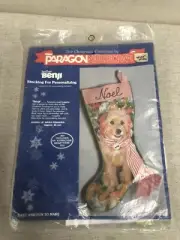 Paragon Needlecraft Benji Movie Name Tag Noel Christmas Stocking 1981 Kit NOS