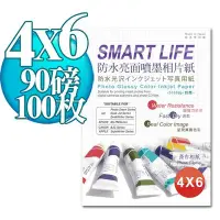 在飛比找Yahoo!奇摩拍賣優惠-Smart-Life 日本進口紙材 防水亮面噴墨相片紙 4X