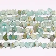 7-8mm Natural Amazonite Gemstone Rough Uncut Chip Smooth Nugget 1 Strand 34"