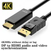 Display Port DP to HDMI Cable Adapter Converter Audio Video PC HDTV 1080P 60Hz