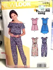 New Look - 6444 Sewing Pattern Tween Dress Jumpsuit Shorts Size 8-16