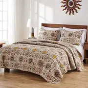 Greenland Home Fashions Andorra Quilt Set, Multicolor, Full/Queen