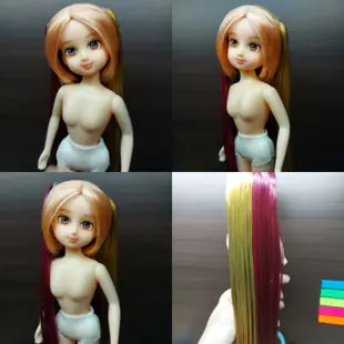 正版 三代 四代 莉卡娃娃 真紀 改娃 改造 娃頭 裸頭 植髮 多髮色 日本saran髮絲 挑染 超長髮 捲髮 洋娃娃