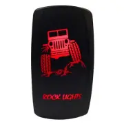 SPST On/Off Red Rocker Switch Rock Lights - Jeep Crawler Desert Sand Trails Auto