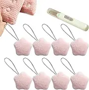 Duvet Cover Clips - 8X Double Sided Plush Star Shape Pin - Home Bedding Accessories with Storage Box Bedroom Quilt Cover Fixer for Socks, Blankets
