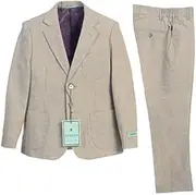 [Gioberti] Boy's Linen Jacket and Dress Pants Suit Set