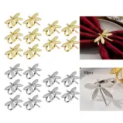 10 Pieces Dragonfly Napkin Rings Napkin Holder Buckles Ornaments Dining Table