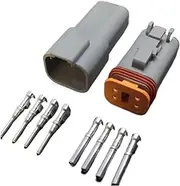 DT-04P/S 1 Setsof 4pin 1.5 Waterproof Male/Female Car Connector Plug Compatible Car, Motorcycle, Skateboard,(5 sets)