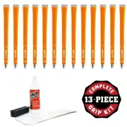Karma Neion II Orange Golf Club Grip Kit (13 Standard Grips, Solvent & Tape)