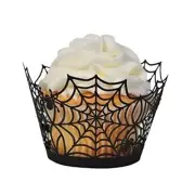 BinaryABC Halloween Cupcake WrappersSpider Web Cupcake WrapperHalloween Party...