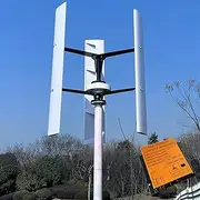 ZHOZHUT 2000W / 3000W Vertical Wind Turbine Permanent Magnet Generator 3 Phase 12V 24V 48V Wind Turbine Kit with MPPT Controller Maglev Generator Rugged Aluminum Alloy Housing for Outdoor,3000w,12V