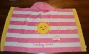 Pottery Barn Kids Sunshine Stripe Kid Beach Hooded Towel Wesley Kate Monogram