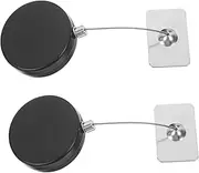 Homoyoyo 2pcs Remote Control Security Lock Theft Cable Lock with Automatic Retraction Sturdy Wire for Earphones and Phones Effortless Locking Mechanism