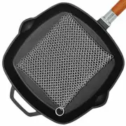 Stainless Steel Cast Iron Skillet Chainmail Scrubber for Pans Pots etc