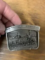 1986 pewter #123/250 McCormick tractor old time power show belt buckle New
