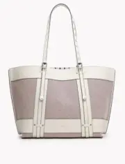Rag & Bone Cow Leather/Striped Canvas Adjustable Straps Field Tote Bag $475 NEW