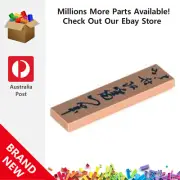 Genuine LEGO™ Light Nougat 1 x 4 with Dark Blue Japanese Tiles 2431 6417656 New