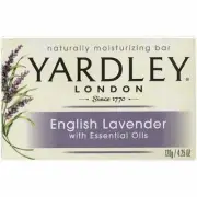 Yardley London Moisturizing Bath Bar English Lavender Scent 4.25 Oz Pack of 2
