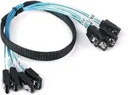 SATA-III Cable,4Pcs/Set-SATA-6Gbps HDD-SDD Data-Cable Replacement for Server Bitcoin Computer SSD HDD CD DVD Drives Raid (3.3FT/1M)