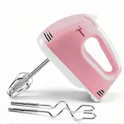 Electric Mixer, 7-Speed Hand-Held Egg Beater Whisk Breaker, Home Appliances Stirrer, Electric Food Mixers Kitchen Bowl Aid Whisk Mixing pink