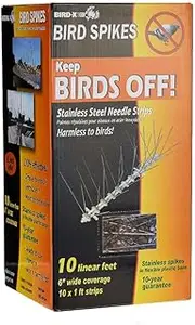 Bird-X Stainless Steel Bird Spikes Kit, Covers 10 feet