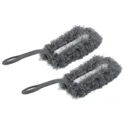 2Pcs Microfiber Duster Reusable Feather Duster Gray