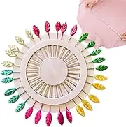 FOCCAR Sewing Pins for Fabric,Sewing Straight Pins with Flat Head - Decorative Fabric Pins with Colored Heads Dressmaker Pins for Crafting Dressmaker Craft