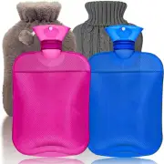 Botella de Agua Caliente 2 Litros Paquete de 2 Bolsas Agua Caliente Para Aliviar