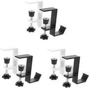 Amosfun 3sets Storage Hook for Purse Desk Bag Clamp Key Holder Desk Mount Hook Backpack Hanger Metal Hanger Organizer 2pcs*3