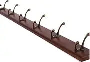 Natural materials coat rack, wall hanging coat rack ,bedroom wall hat rock,wood clothes hanging metal hooks(58CM/22.83")