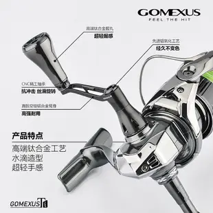 【Gomexus】T20超輕彩鈦合金改裝握丸貢丸路亞微物可裝Shimano Daiwa 捲線器釣魚改裝配件