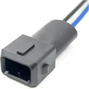 2Pin AMP Tyco EFI Fuel Injector Connector Junior Power (M~ni Timer) Auto Waterproof Connector Wiring Harness Plug (Color : 2P Male, Size : 1 Pc with 15cm 18AWG)