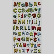 ALPHABET Playful Metallic Laser Bright Letters Upper Lower Case Sticko Stickers
