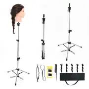 Adjustable Mannequin Head Tripod Alloy Hairdressing Training Head Stand 80-130CM