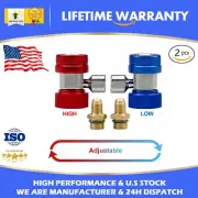 A/C Quick Coupler Connector Adapters High/Low Manifold AC Gauge Auto Sets (for: Honda Civic)