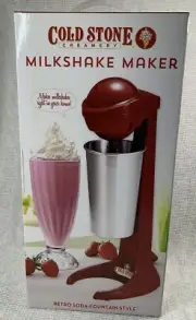 Cold Stone Creamery Milkshake Maker Retro Soda-Fountain Style… Red… New