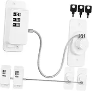 BESPORTBLE 3Pcs Window Combination Lock Childproof Door Locks for Safety No Drill Installation Strong Adhesive Versatile for Cabinets and Freezers Durable Strap