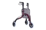 Altus Premium Aluminium 3-Wheel Walker with Convenient Storage Bag Red